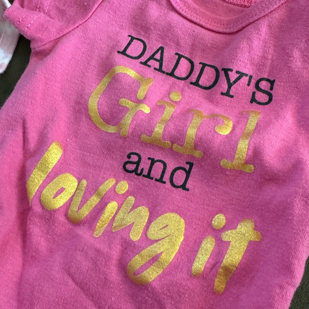 3 month baby infant onesies, set of two, “flawless like mom” and “daddy’s girl” - Picture 4 of 6